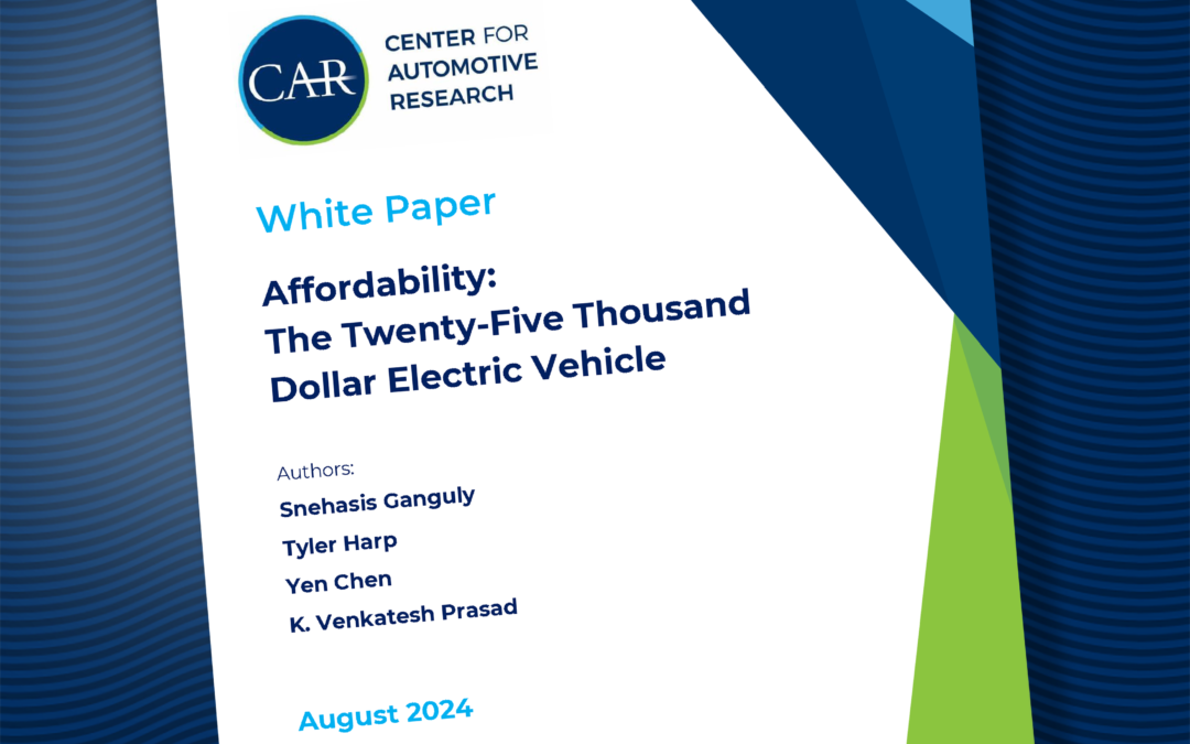 Affordability: The Twenty-Five Thousand Dollar Electric Vehicle